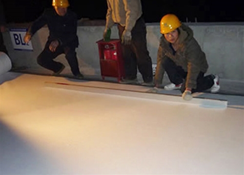 高速鐵路項目土工布鋪設現場